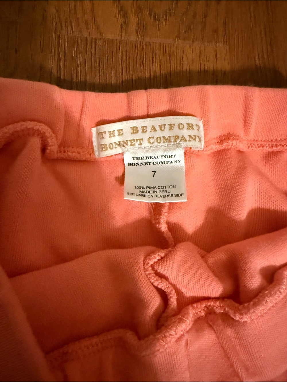 TBBC The Beaufort Bonnet Company Pink Coral Ruffle Pima Cotton Shorts Size 7 - Picture 3 of 7